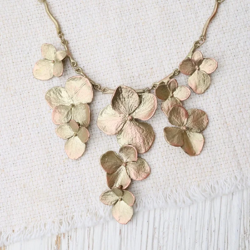 Vintage-Inspired Pendant Necklace-Hydrangea Necklace