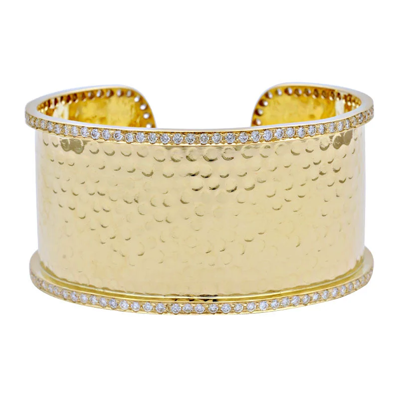 Trendy Bangles with Vintage-style Gemstone Inlay-Cuff Bangle-Diamond