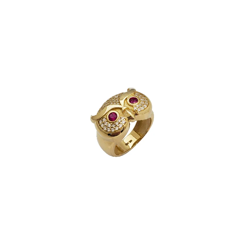 Luxury Diamond Ring with Minimalist Design-Owl Ring (14K)