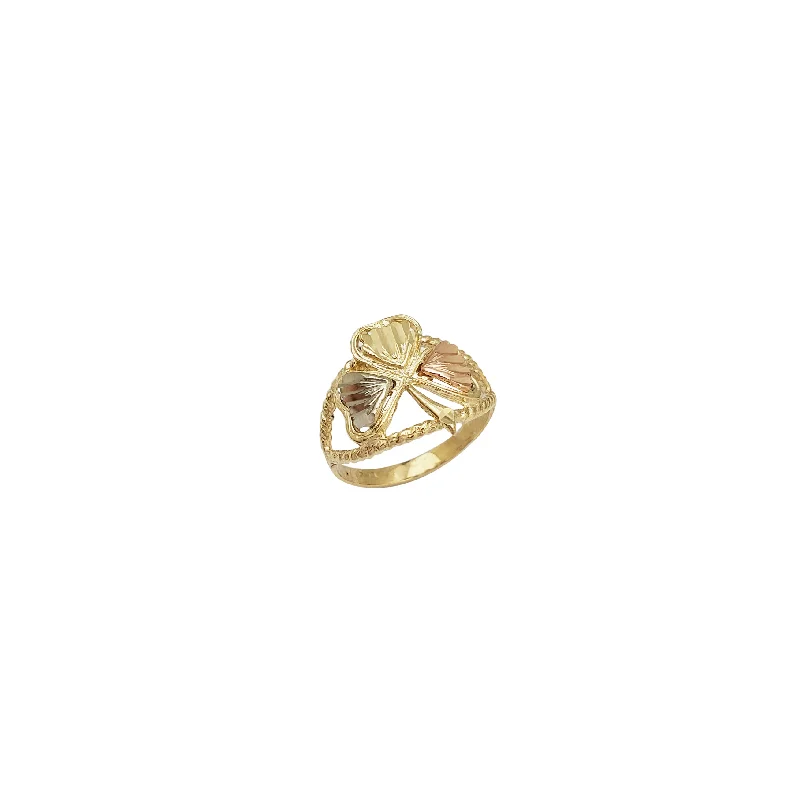 Elegant Gemstone Ring for Fashion Lovers-Tricolor Clever Lady Ring (14K)