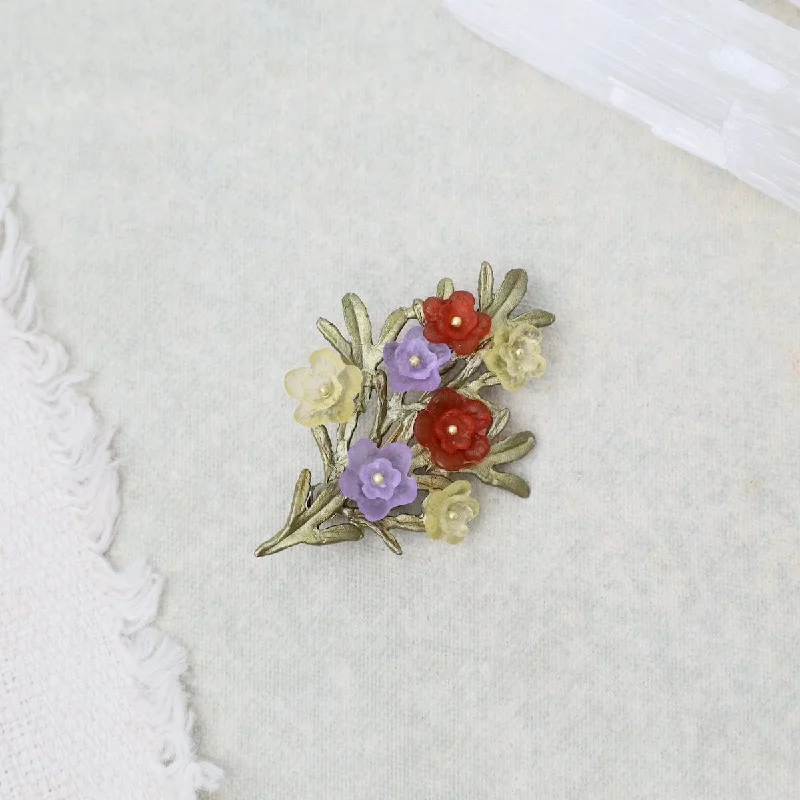 Elegant Crystal Brooch with Simple Design-Mums Brooch