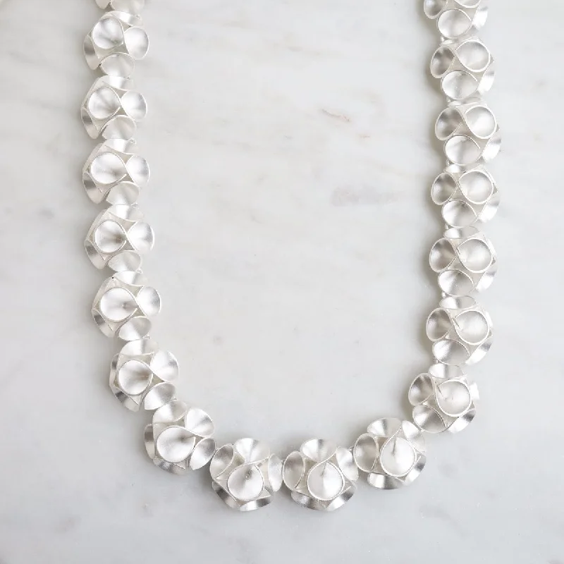 Trendy Beaded Necklace for Women-Open Half Moon Necklace