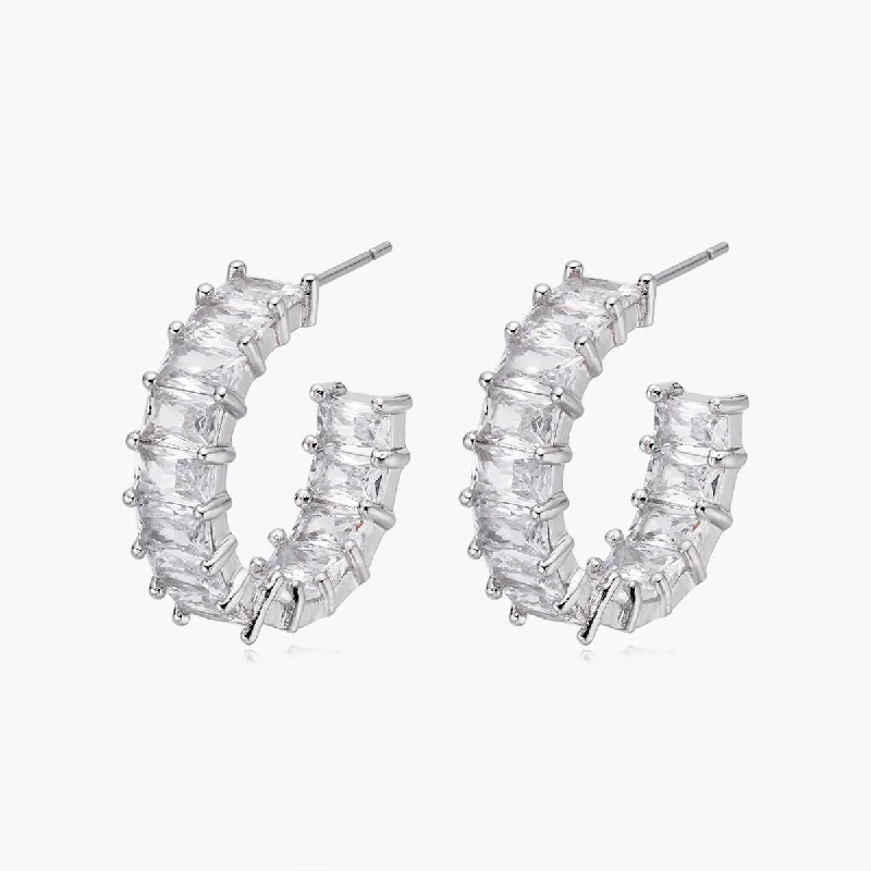 Sterling Silver Earrings-Clarus Mini Hoops