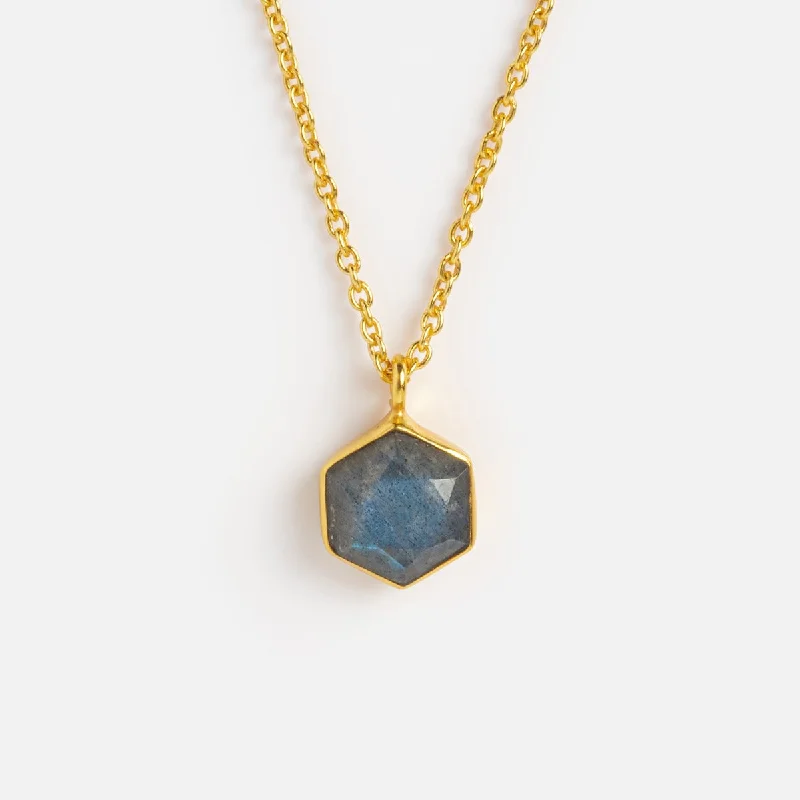 Elegant Sapphire Pendant Necklace-Saturn Necklace