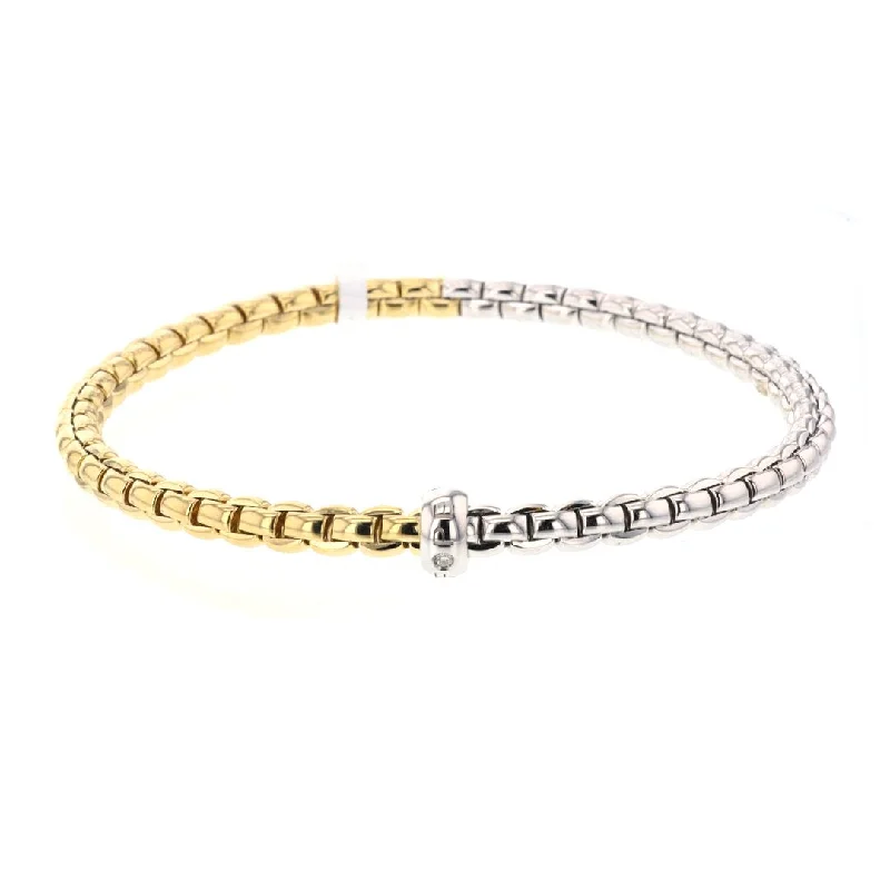 Personalized Bracelet with Bar Charm for Men-0.01 ctw Diamond Flex Bracelet