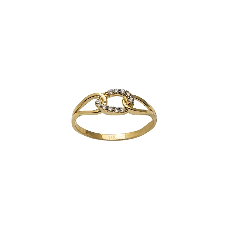 Unique Geometric Ring for Fashionistas-Zirconia Knots Ring (14K)