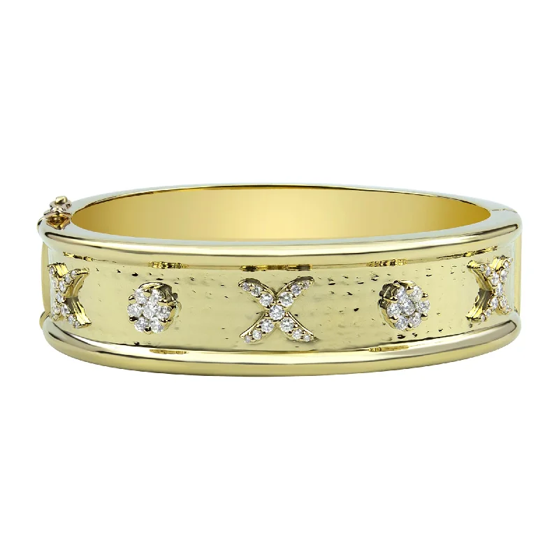 Trendy Stackable Bangles with Modern Design-Bangle - Diamond