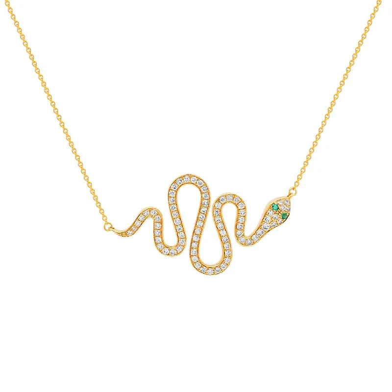 Custom Heart-Shaped Necklace for Couples-Mississippi Snake Necklace | 3.64GMS .24CT