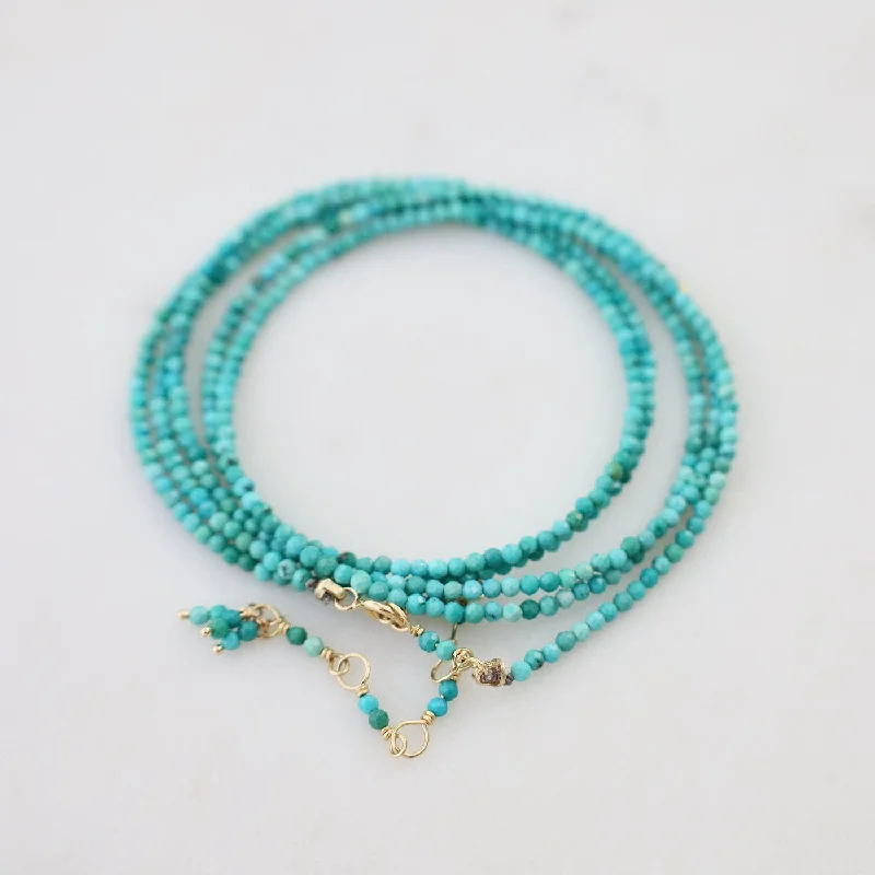 Bohemian Feather Necklace for Women-Turquoise Wrap Bracelet & Necklace