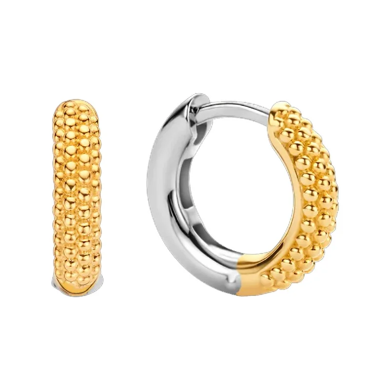 Rose Earrings for Women-GOLD PLATED STERLING SILVER HOOP EARRINGS