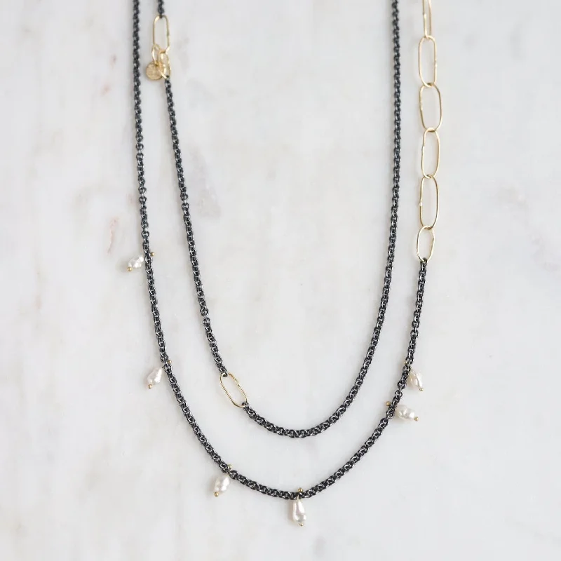 Vintage-Inspired Gold Necklace-Long Kitchen Sink Necklace