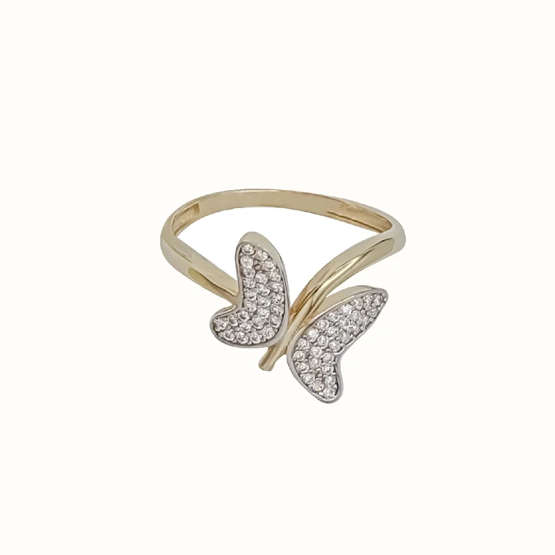 Unique Rose Gold Ring for Bridesmaids-Fancy Butterfly Ring (14K)