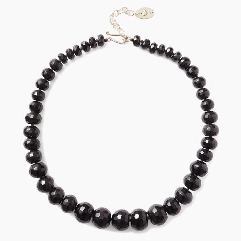 Classic Teardrop Necklace for Brides-Black Onyx Sky Necklace