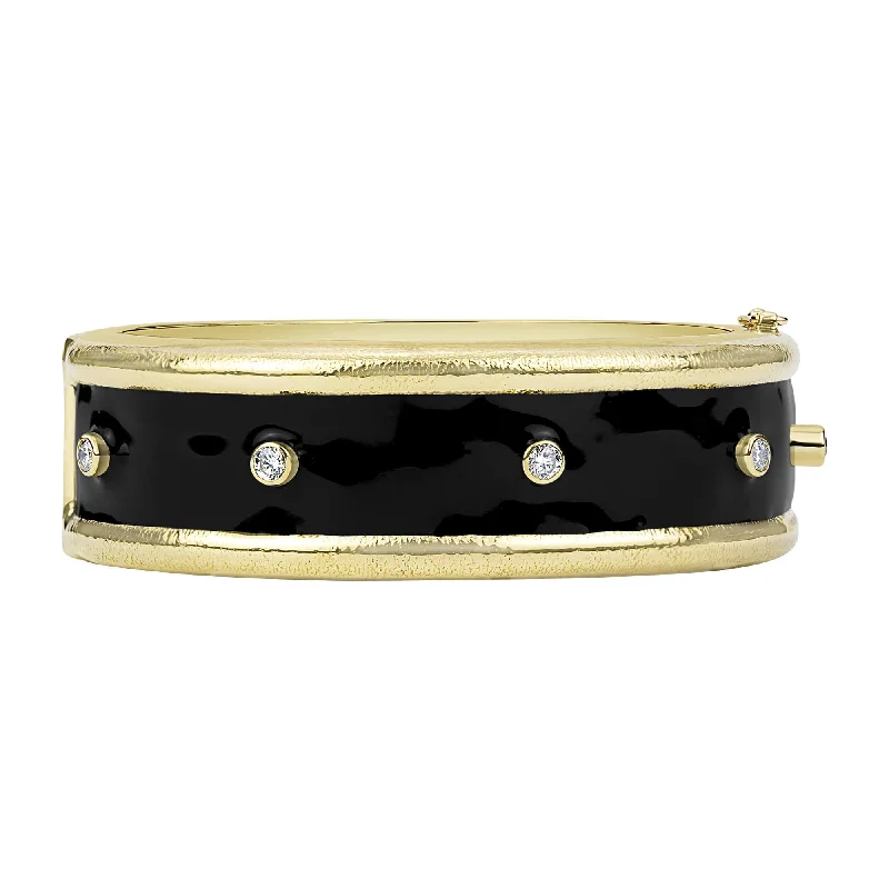 Classic Men’s Bangles with Simple Design-Bangle- Diamond (enamel)