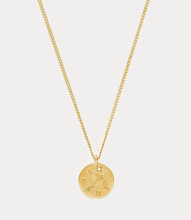 Custom Gold Chain Necklace-Julie Vos Zodiac Delicate Necklace - Sagittarius