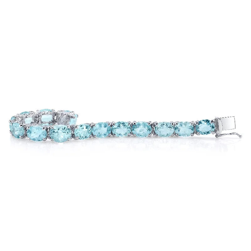 Trendy Bracelet with Multiple Charms for Teens-The Stem and Thorne Topaz Tennis Bracelet