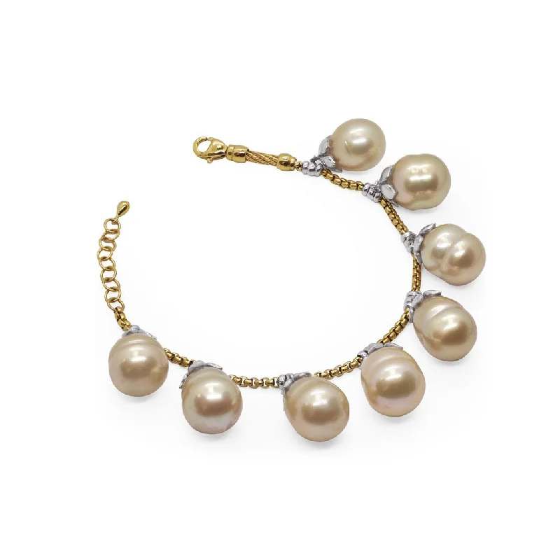 Customizable Gold Bracelet for Mother’s Day-Pearl Bracelet