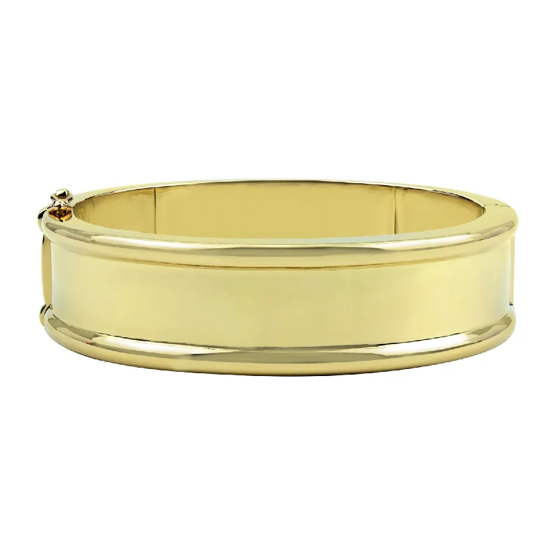 Classic Gold Bangles with Engraved Initials-Bangle - Gold (2336B)