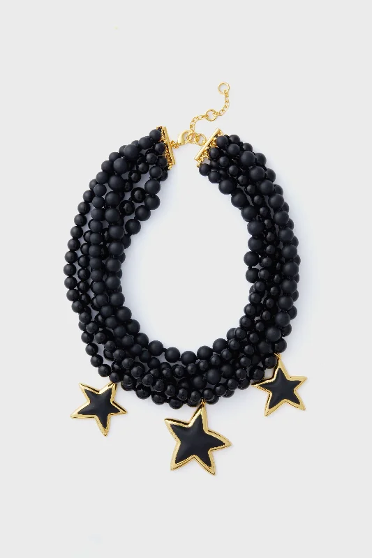 Simple Gold Necklace for Everyday Use-Noir Stars Odette Necklace