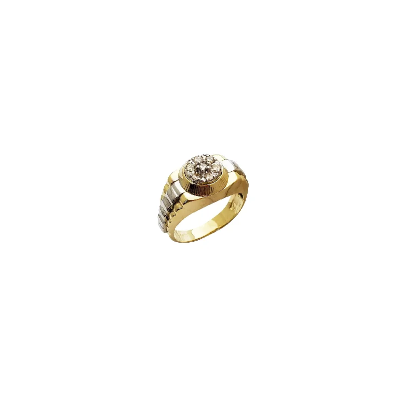 Simple Rose Gold Ring for Casual Style-Diamond Presidential Ring (14K)