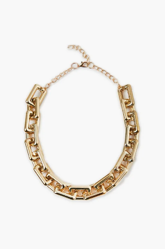 Layered Gold Necklace for Trendy Look-Gold Jojo Necklace