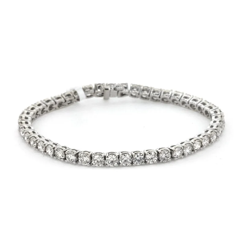 Personalized Chain Bracelet with Family Initials-9.02 ctw Diamond Tennis Bracelet