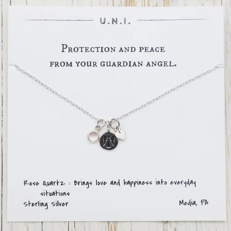 Elegant Necklace with Colored Stones-Protection & Peace From Your Guardian Angel Necklace