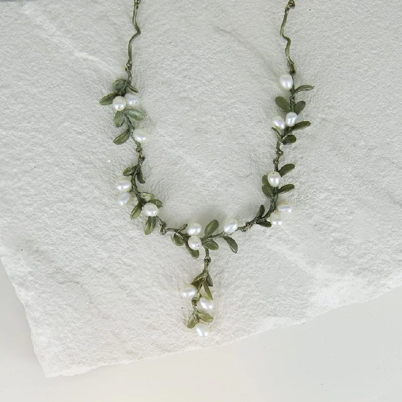 Customizable Chain Necklace for Men-Boxwood Pearl Necklace