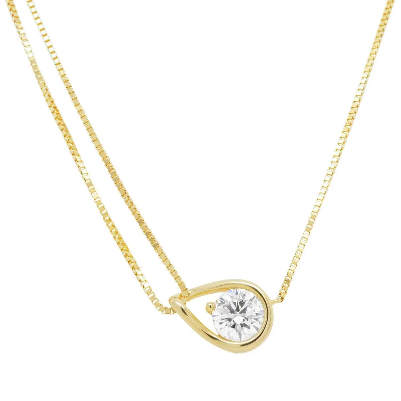 Personalized Initial Necklace for Men-The Comet Diamond Solitaire Necklace | 4GMS 1.01CT