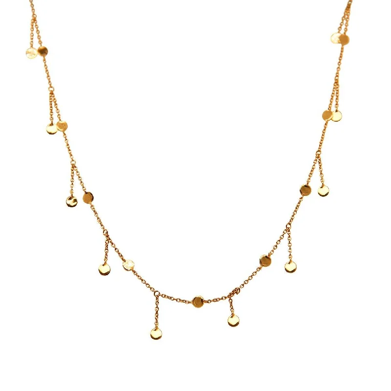 Classic Gold Necklace for Weddings-Dropper Choker | 2.2GMS