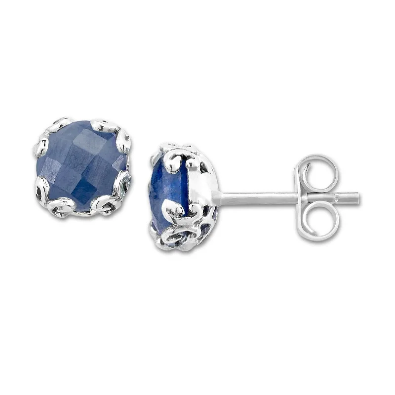 Elegant Statement Drop Earrings-SAMUEL B. SAPPHIRE STUD EARRINGS