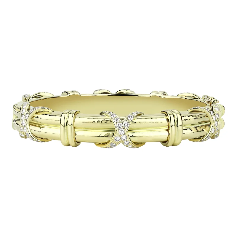 Luxury Silver Bangles with Intricate Detailing-Bangle - Diamond