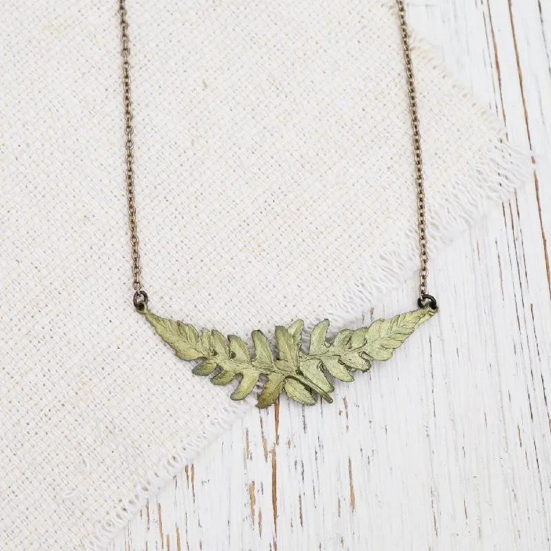 Elegant Chain Necklace for Weddings-Fern Dainty Necklace