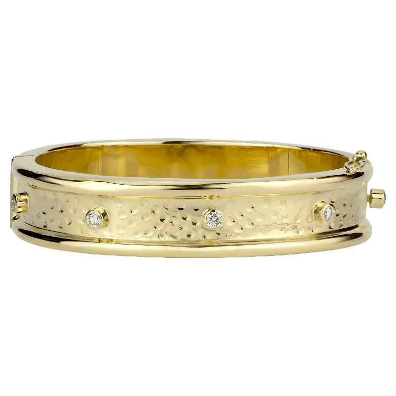 Classic Engraved Bangles for Special Anniversaries-Bangle - Diamond