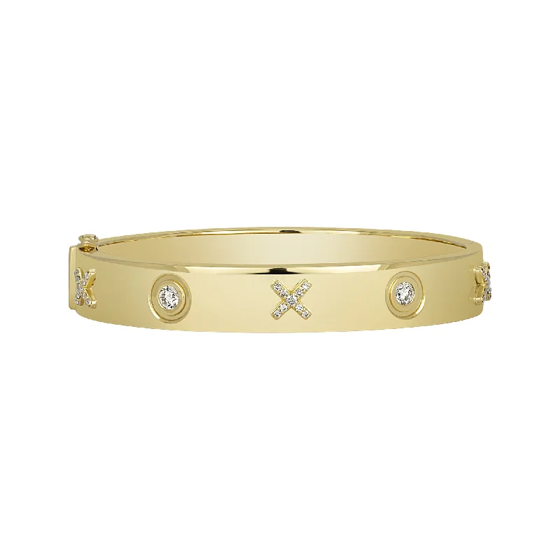 Custom Stackable Bangles with Initials-Repair - Bangle - Diamond (2339E)