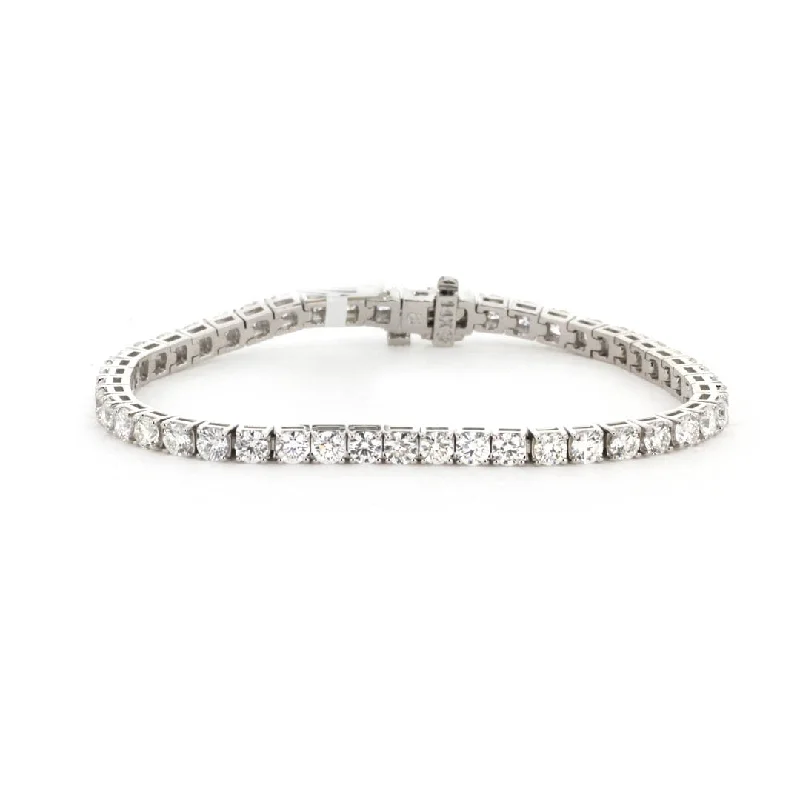 Personalized Birthstone Bracelet for Grandmothers-7.03 ctw Diamond Tennis Bracelet