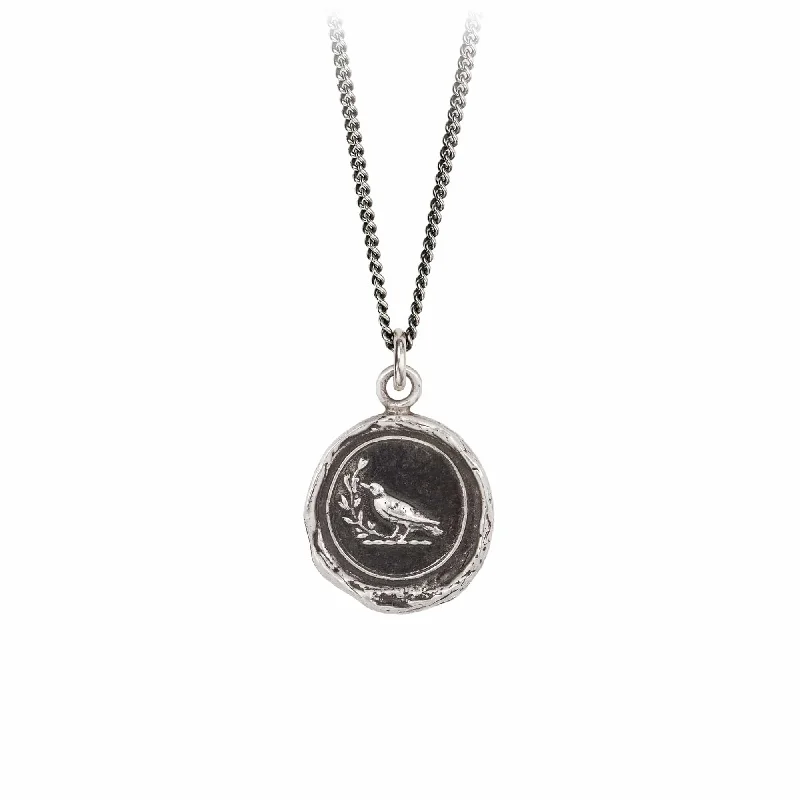 Classic Silver Necklace with Pendant-Creativity Talisman Necklace