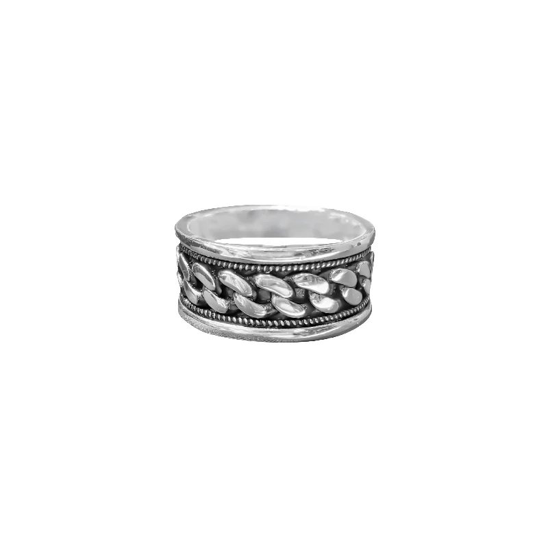 Luxury Wedding Ring Set for Brides-Egyptian Bang Ring (Silver)