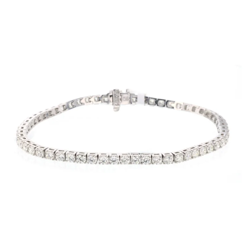 Trendy Beaded Bracelet with Inspirational Quotes-5.10 ctw Diamond Tennis Bracelet