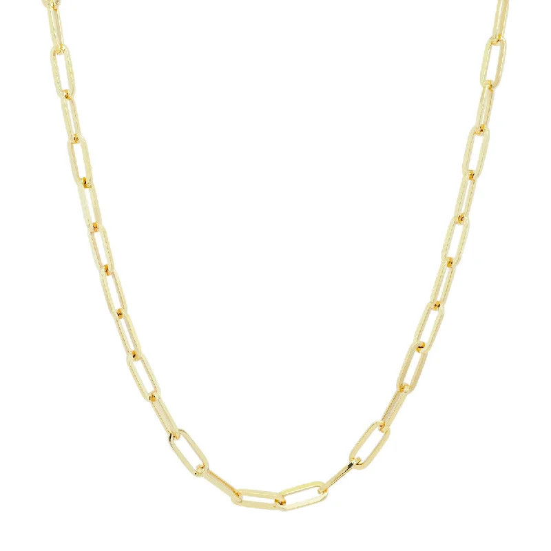 Unique Gold Necklace for Weddings-Solid Staple Necklace | 12.92 GMS