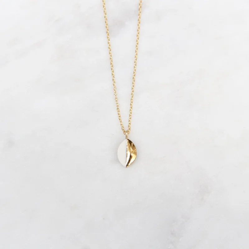 Luxury Crystal Necklace for Evening-White Gold Dipped Mini Marquise Necklace