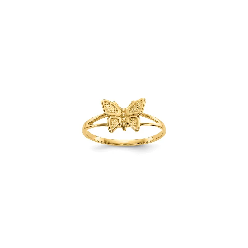 Personalized Name Ring for Gifts-Butterfly Baby Ring (14K)